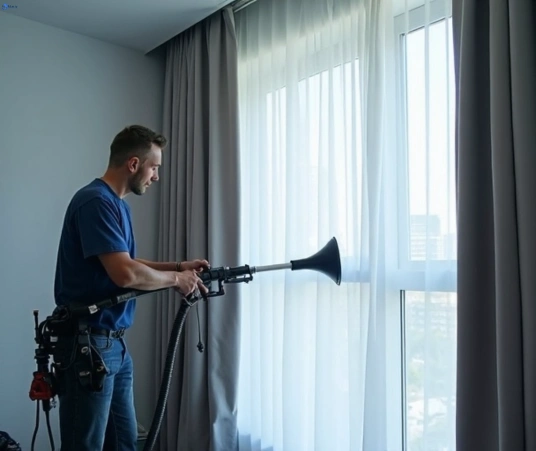 Professional curtain steam cleaning process equipment Matty Curtain Cleaning south-penrith-nsw