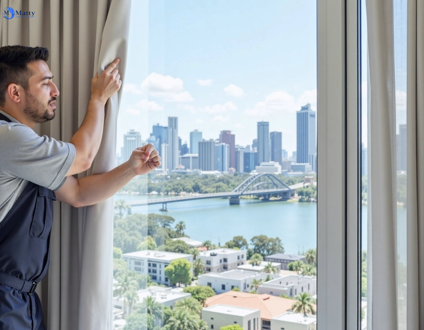 Professional curtain steam cleaning service south-penrith-nsw QLD by Matty Curtain Cleaning